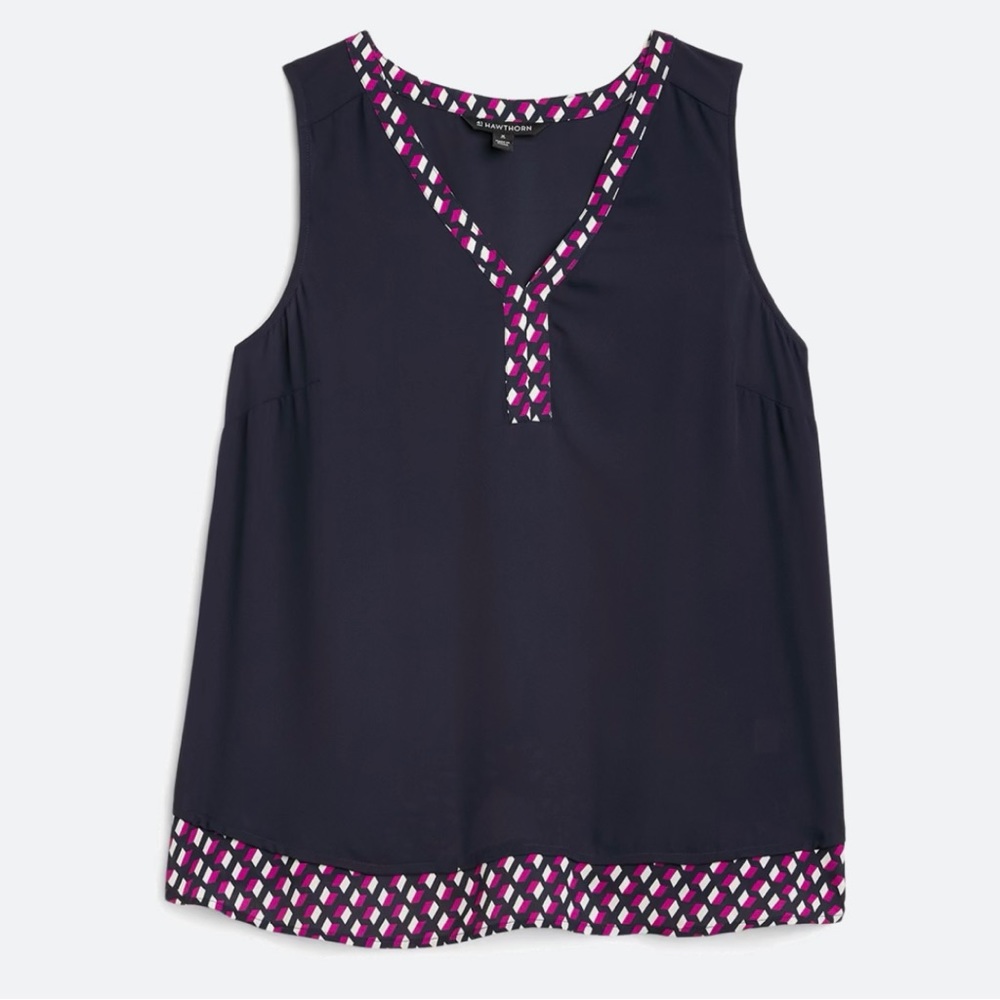 NWT Stitch Fix 41 Hawthorn Cora Blouse | Navy | M